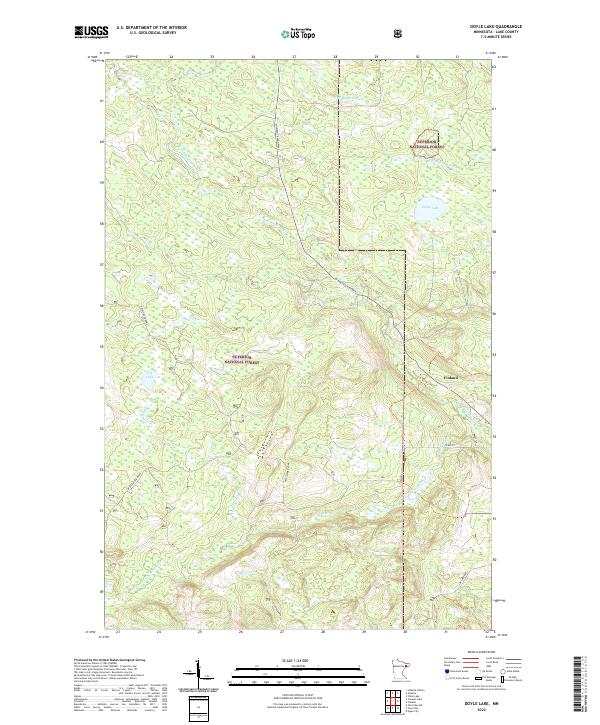 US Topo 7.5-minute map for Doyle Lake MN
