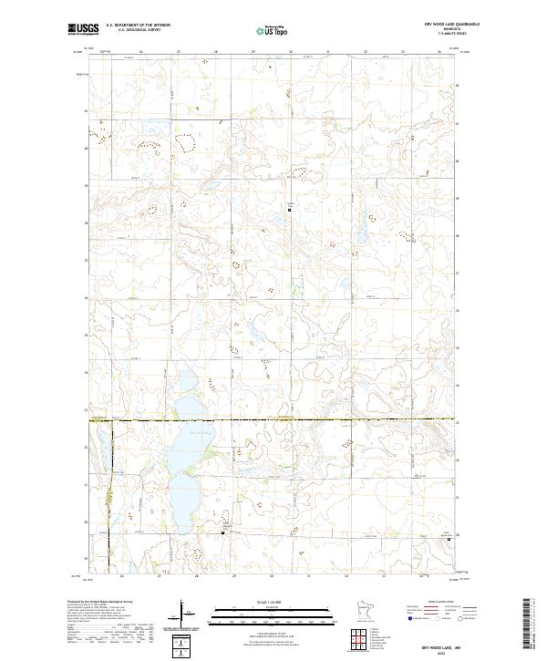 US Topo 7.5-minute map for Dry Wood Lake MN