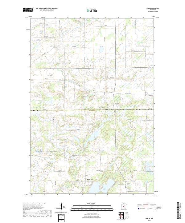 US Topo 7.5-minute map for Duelm MN