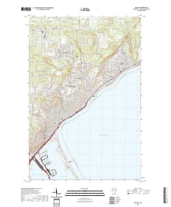 US Topo 7.5-minute map for Duluth MN