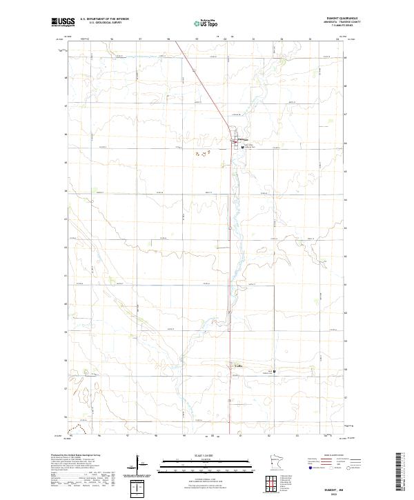 US Topo 7.5-minute map for Dumont MN