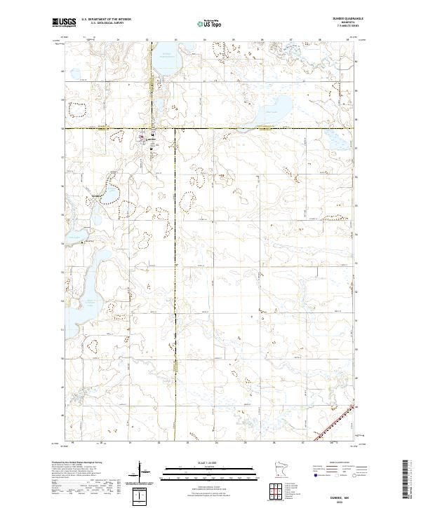 US Topo 7.5-minute map for Dundee MN