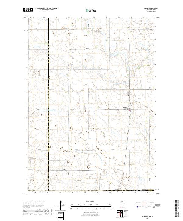 US Topo 7.5-minute map for Dunnell MNIA – American Map Store