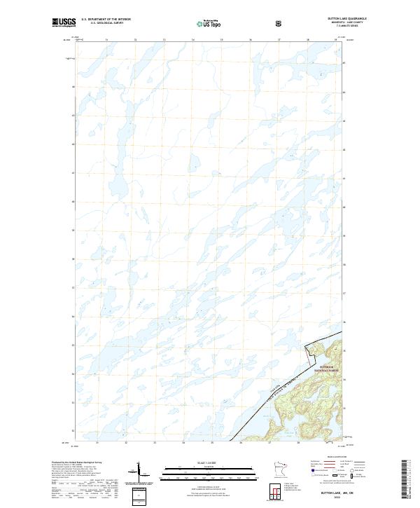 US Topo 7.5-minute map for Dutton Lake MNON