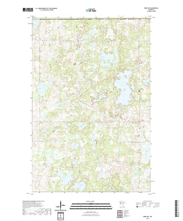 US Topo 7.5-minute map for Ebro NW MN