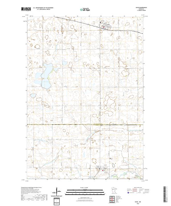 US Topo 7.5-minute map for Echo MN