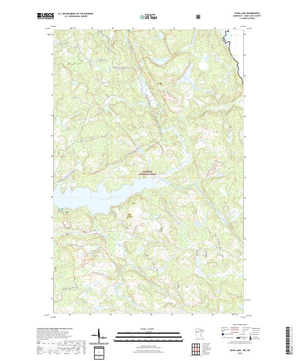 US Topo 7.5-minute map for Echo Lake MNON