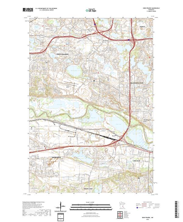 US Topo 7.5-minute map for Eden Prairie MN