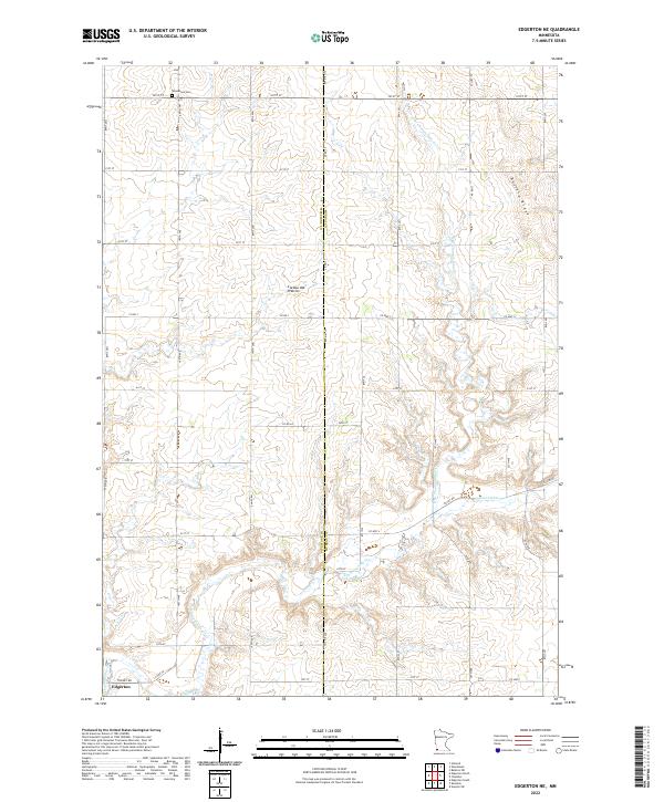 US Topo 7.5-minute map for Edgerton NE MN