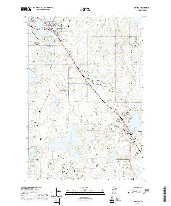 US Topo 7.5-minute map for Elbow Lake MN