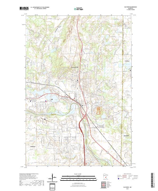 US Topo 7.5-minute map for Elk River MN