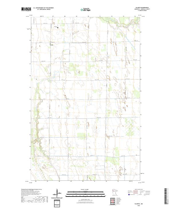 US Topo 7.5-minute map for Ellerth MN