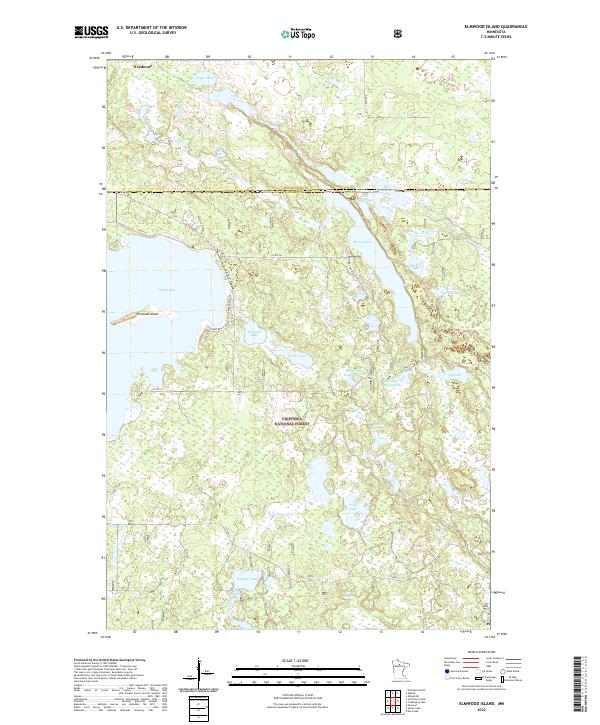 US Topo 7.5-minute map for Elmwood Island MN