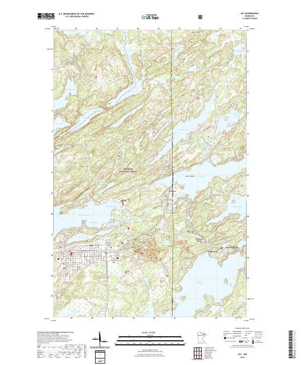 US Topo 7.5-minute map for Ely MN