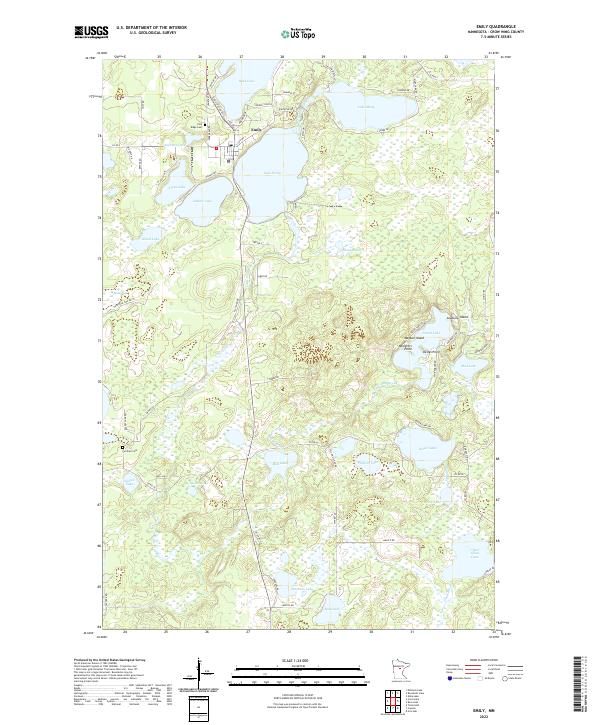 US Topo 7.5-minute map for Emily MN