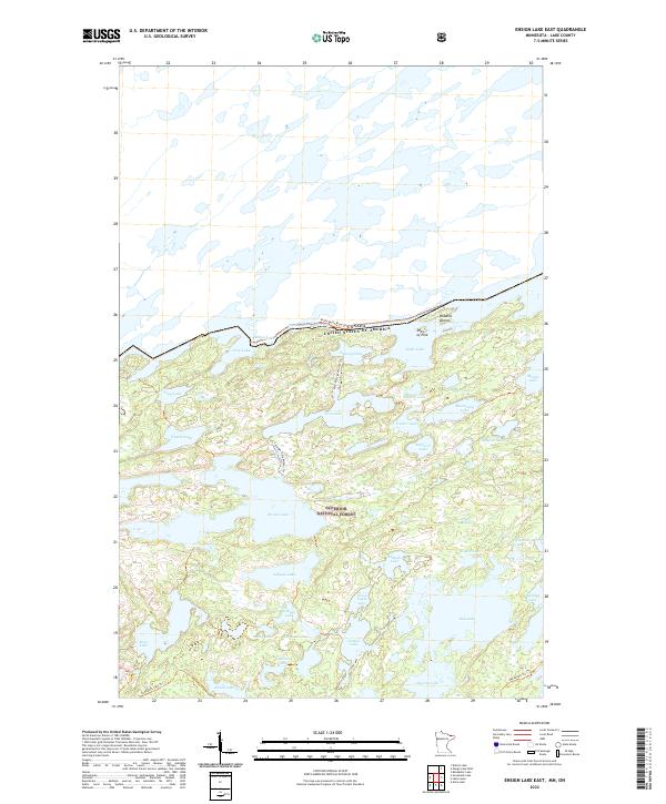 US Topo 7.5-minute map for Ensign Lake East MNON