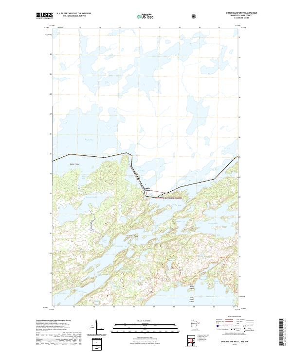US Topo 7.5-minute map for Ensign Lake West MNON