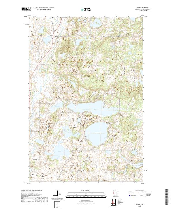 US Topo 7.5-minute map for Erhard MN