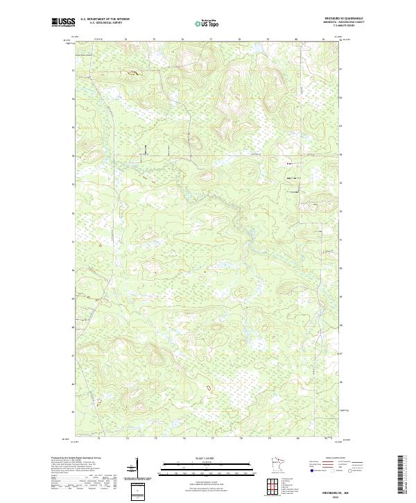 US Topo 7.5-minute map for Ericsburg SE MN