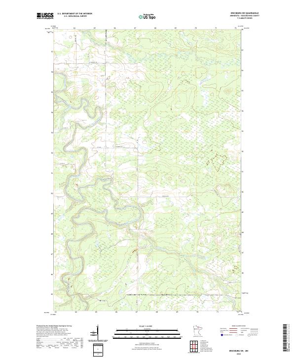 US Topo 7.5-minute map for Ericsburg SW MN