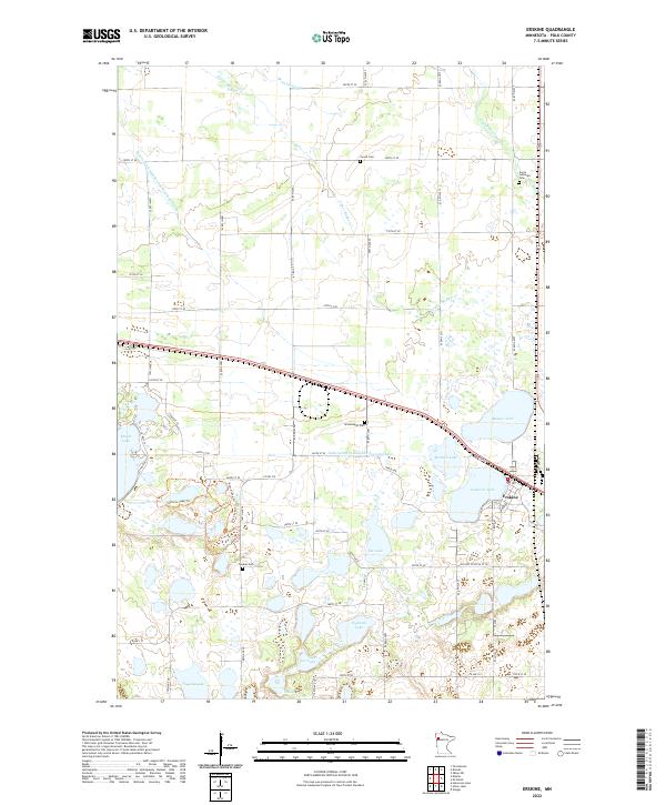 US Topo 7.5-minute map for Erskine MN