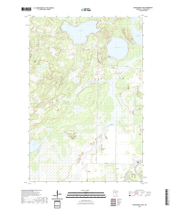 US Topo 7.5-minute map for Esquagamah Lake MN