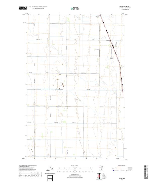 US Topo 7.5-minute map for Euclid MN