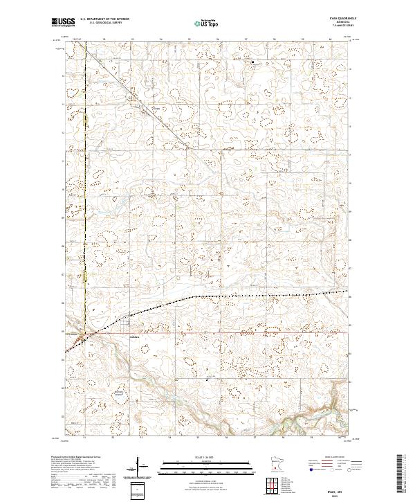 US Topo 7.5-minute map for Evan MN