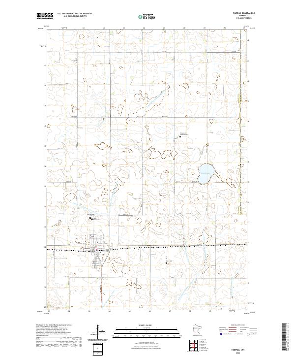 US Topo 7.5-minute map for Fairfax MN