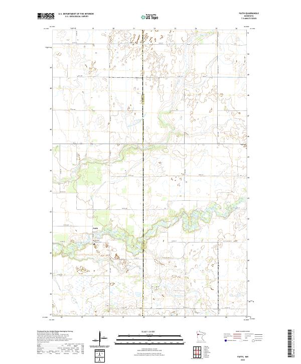 US Topo 7.5-minute map for Faith MN