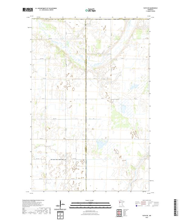 US Topo 7.5-minute map for Faith NE MN