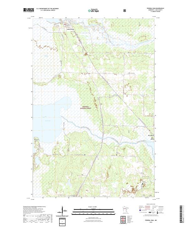 US Topo 7.5-minute map for Federal Dam MN