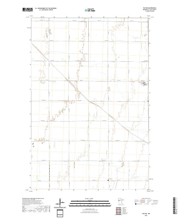 US Topo 7.5-minute map for Felton MN