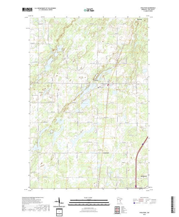 US Topo 7.5-minute map for Finlayson MN