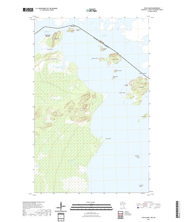 US Topo 7.5-minute map for Flag Island MNON