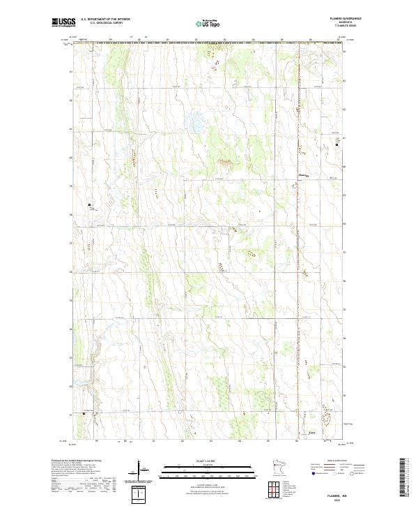 US Topo 7.5-minute map for Flaming MN
