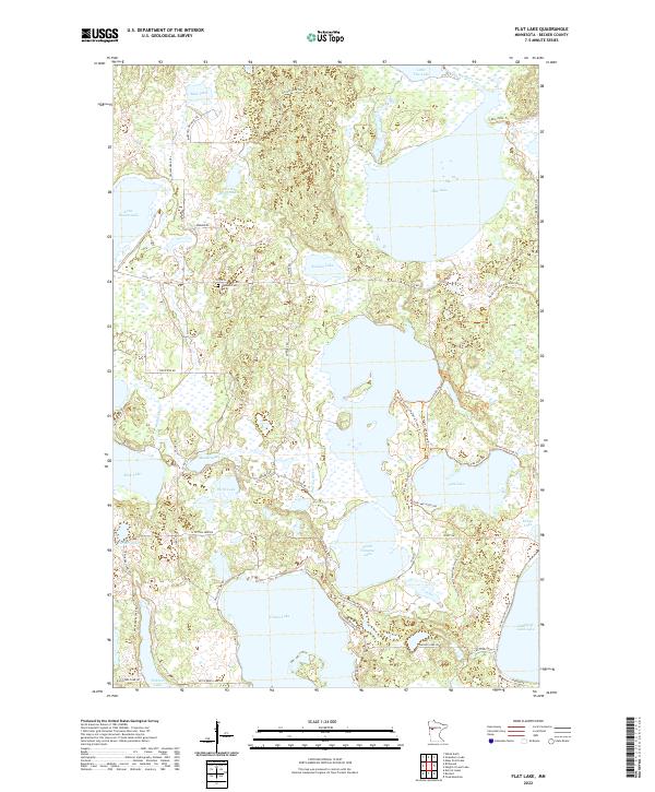 US Topo 7.5-minute map for Flat Lake MN