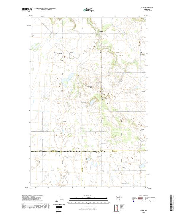 US Topo 7.5-minute map for Flom MN