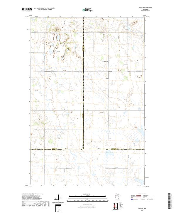 US Topo 7.5-minute map for Flom NE MN