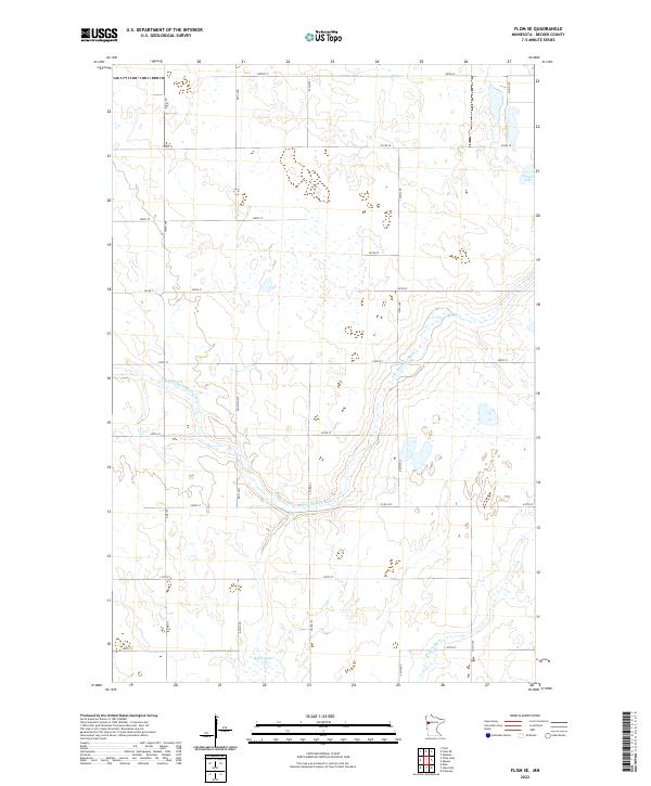 US Topo 7.5-minute map for Flom SE MN