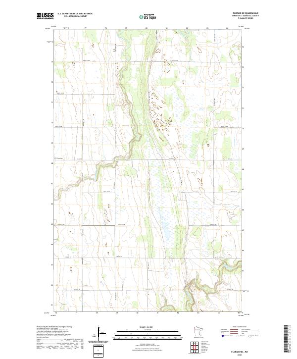 US Topo 7.5-minute map for Florian NE MN