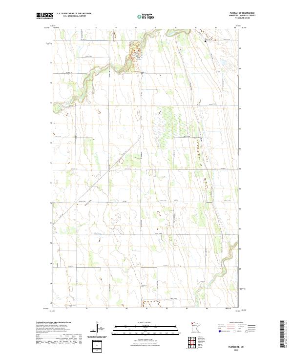 US Topo 7.5-minute map for Florian SE MN