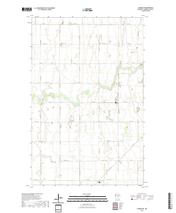 US Topo 7.5-minute map for Florian SW MN