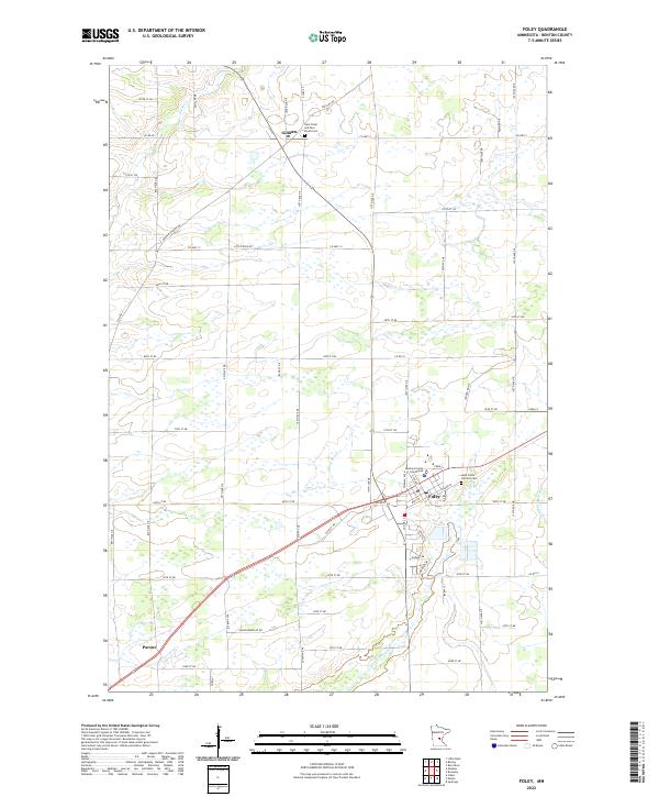 US Topo 7.5-minute map for Foley MN
