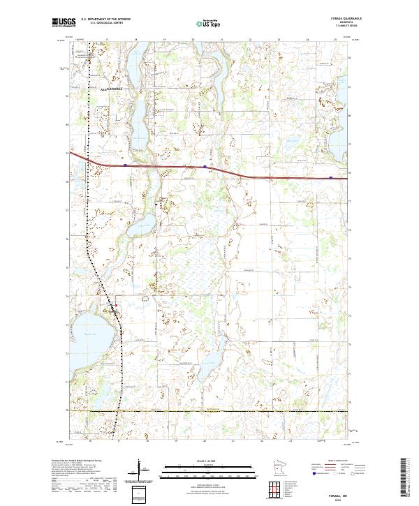 US Topo 7.5-minute map for Forada MN