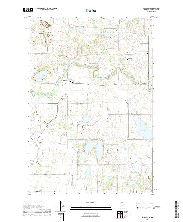 US Topo 7.5-minute map for Forest City MN