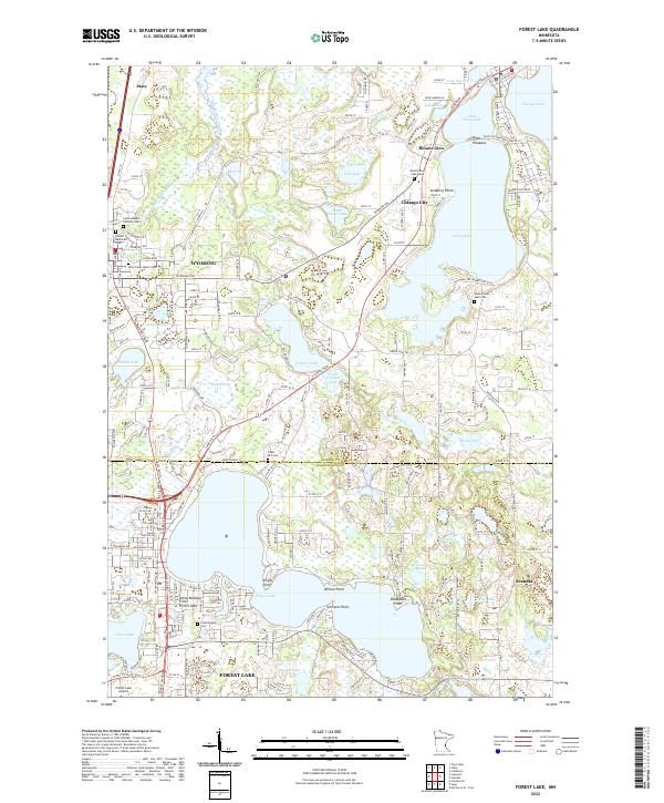 US Topo 7.5-minute map for Forest Lake MN