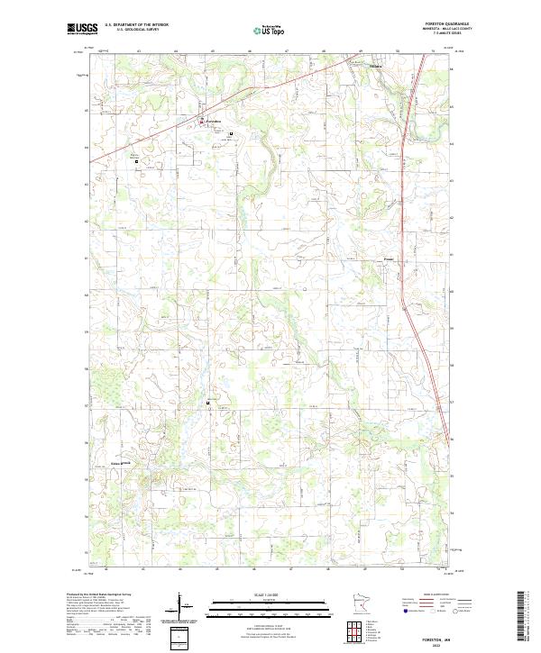 US Topo 7.5-minute map for Foreston MN