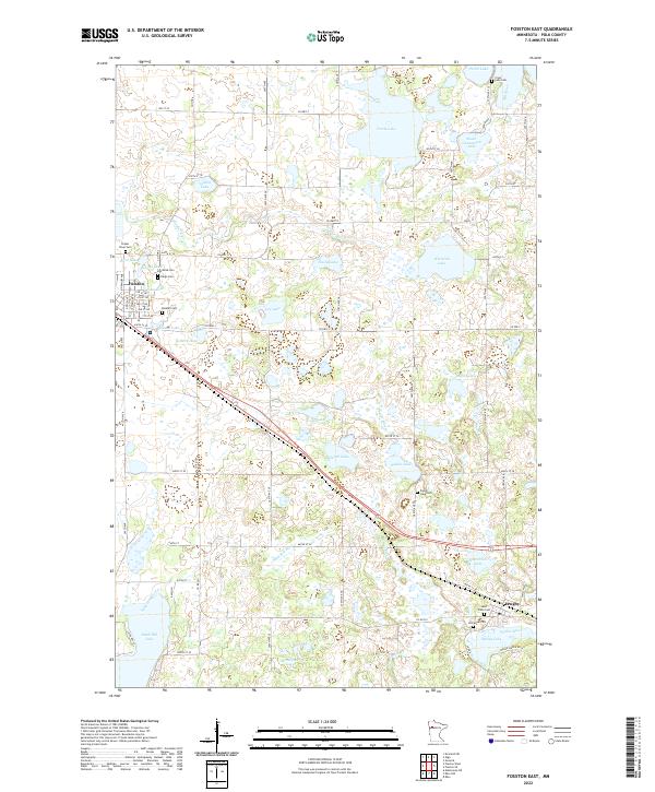 US Topo 7.5-minute map for Fosston East MN