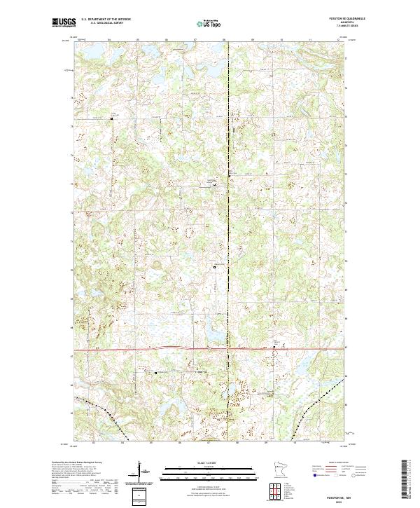 US Topo 7.5-minute map for Fosston SE MN